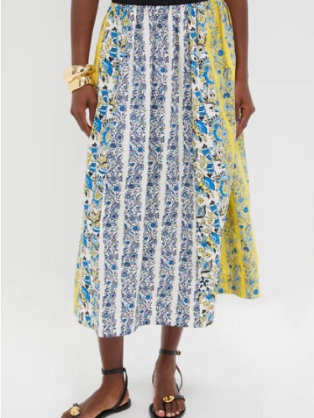 TUCKERNUCK
Goldenrod Chintz Stripe Gibbons Skirt NWT